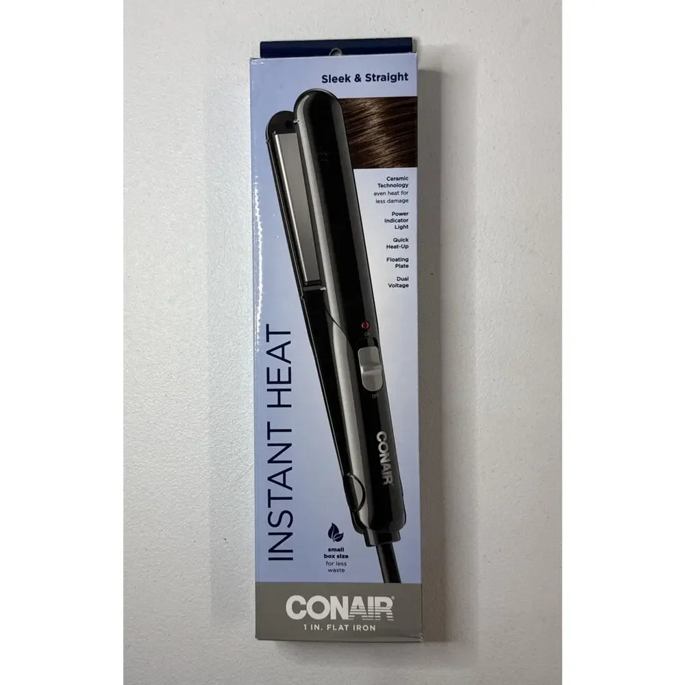 Conair Instant Heat 1″ Flat Iron Ceramic Plates – Open Box